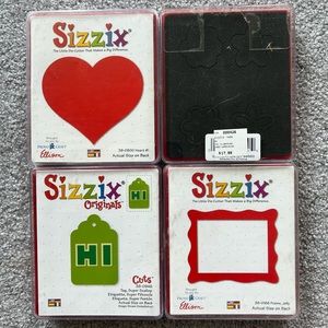 SIZZIX FRAME HEART TAG & FLOWERS DIES